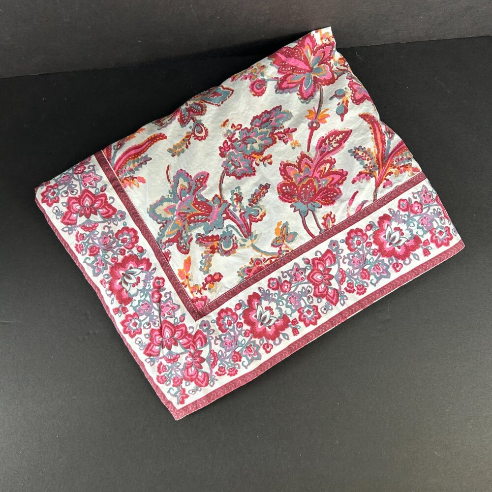 1 Standard Pillow Sham Boho bright floral chintz red orange blue Grandin…